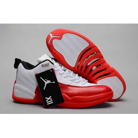 Air Jordan 12 Shoes 2014 Mens Low White Red